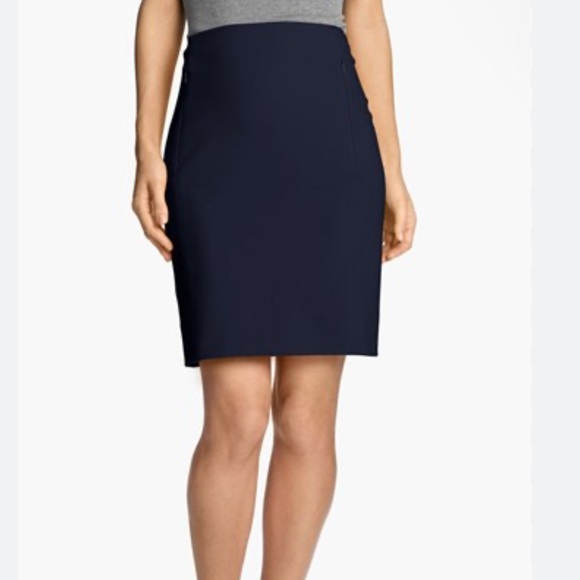 Diane Von Furstenberg Navy Pencil Skir - Picture 2 of 6